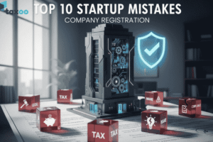 Startup founders reviewing company registration documents to avoid legal mistakes