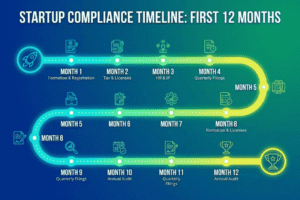 startup compliance timeline for first year in India