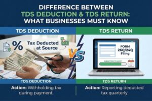 comparison between TDS deduction and TDS return filing in India