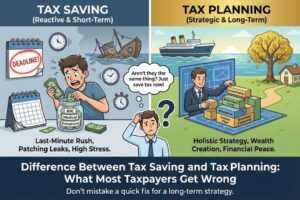 comparison between tax saving and tax planning strategies in India