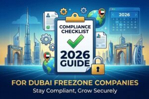 Dubai Freezone company compliance checklist including tax filing and license renewal requirements